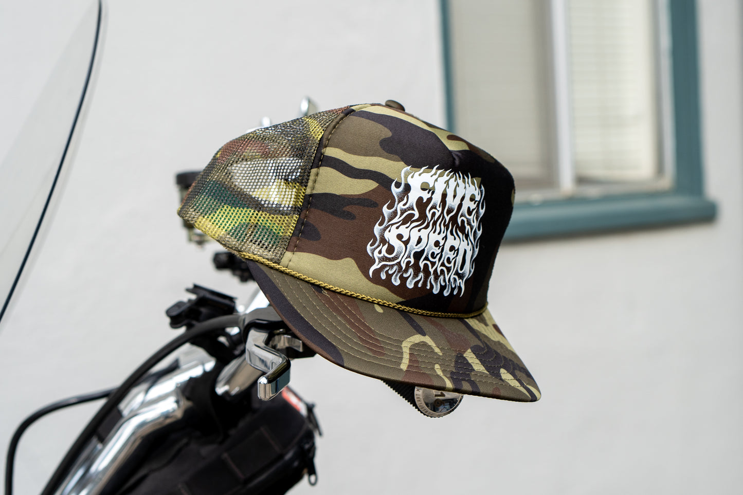 FIVE SPEED CAMO TRUCKER HAT